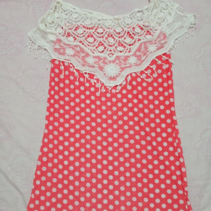 preloved blouse Korea renda polkadot