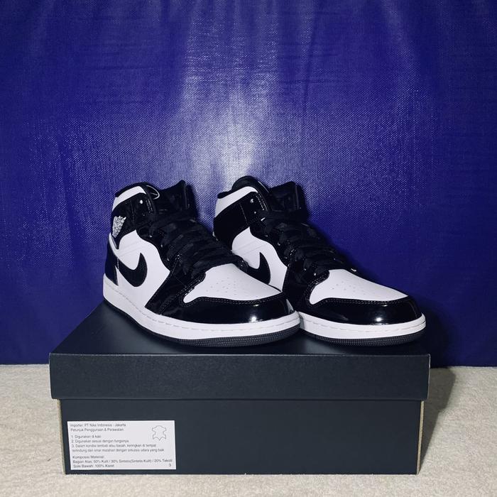 AIR JORDAN 1 MID ASW "CARBON" BLACK & WHITE