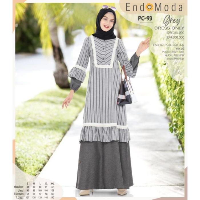 gamis endomoda PC 93 grey