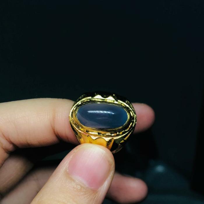 batu akik biru langit 02 batu asli batu natural cincin perhiasan