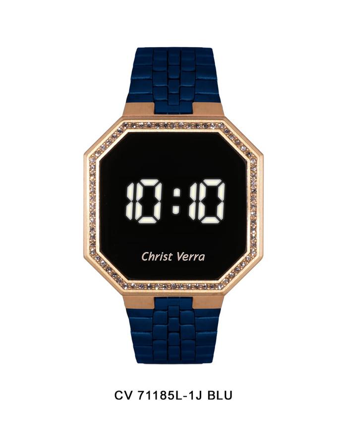 JAM TANGAN WANITA CHRIST VERRA CV 71185L-1J ROSEGOLD BLUE ORIGINAL