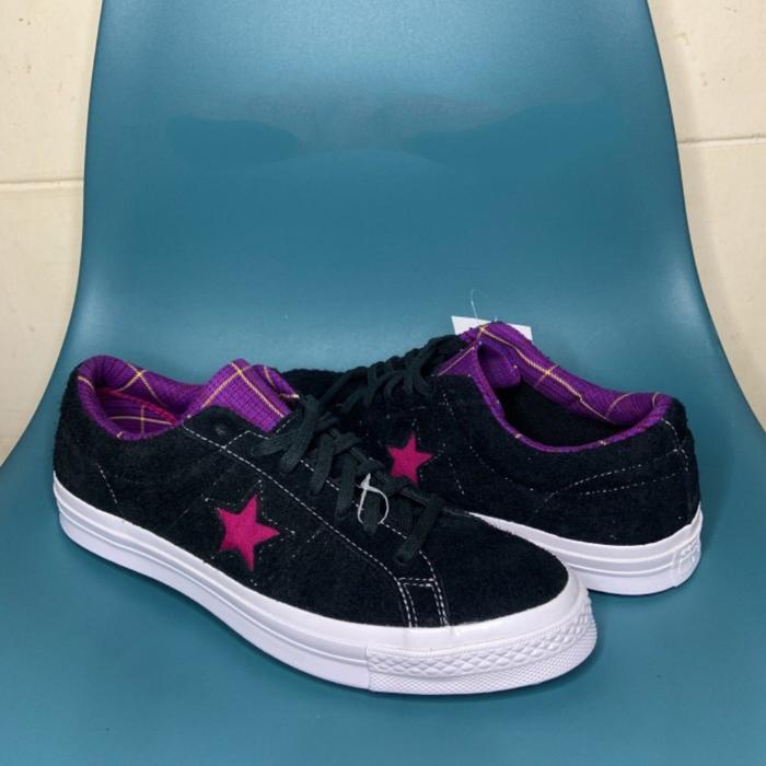 CONVERSE CONS ONE STAR SUEDE OX BLACK VIOLET ORIGINAL