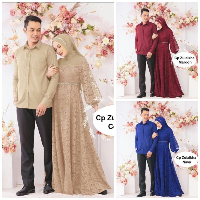 Cp Zulaikha/baju couple/gamis couple/jual kemeja couple/kemeja panjang