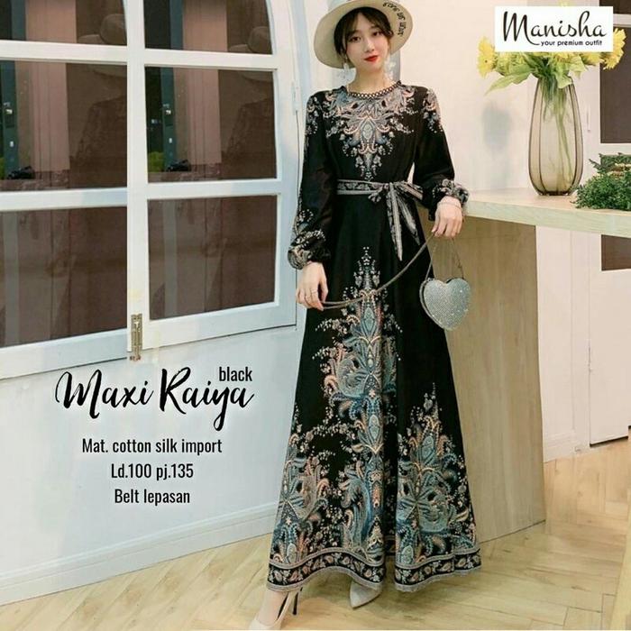 Gamis Dress Maxi Raiya Cotton Silk Import