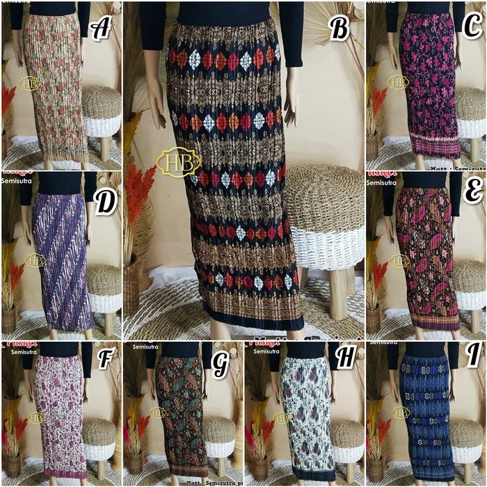 Rok Batik Rok Plisket Semi sutra Premium Real Pict Rok Span Batik