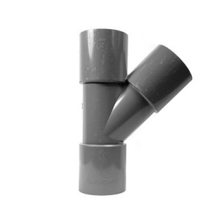 WAY Y 45° 8x4 INCH AW RUCIKA TY TEE WAY TEEY Y Y-BRANCH Y - BRANCH 45° 45 DERAJAT PVC Dn200x100 8" x