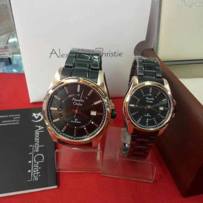 Jam Tangan Analog Couple Alexandre Christie Ac 8502MD&8502LD Stainless