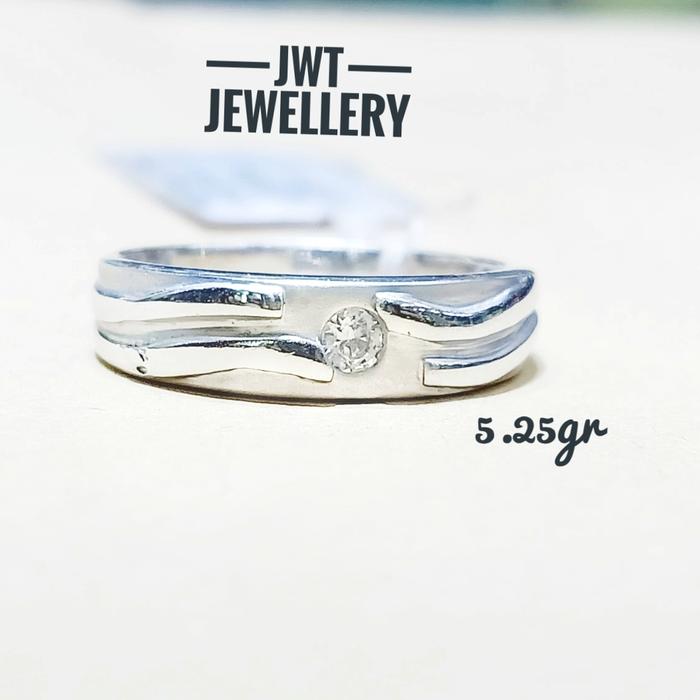 CINCIN EMAS PRIA WANITA WEDDING ENGAGEMENT CLASSIC RING 75%