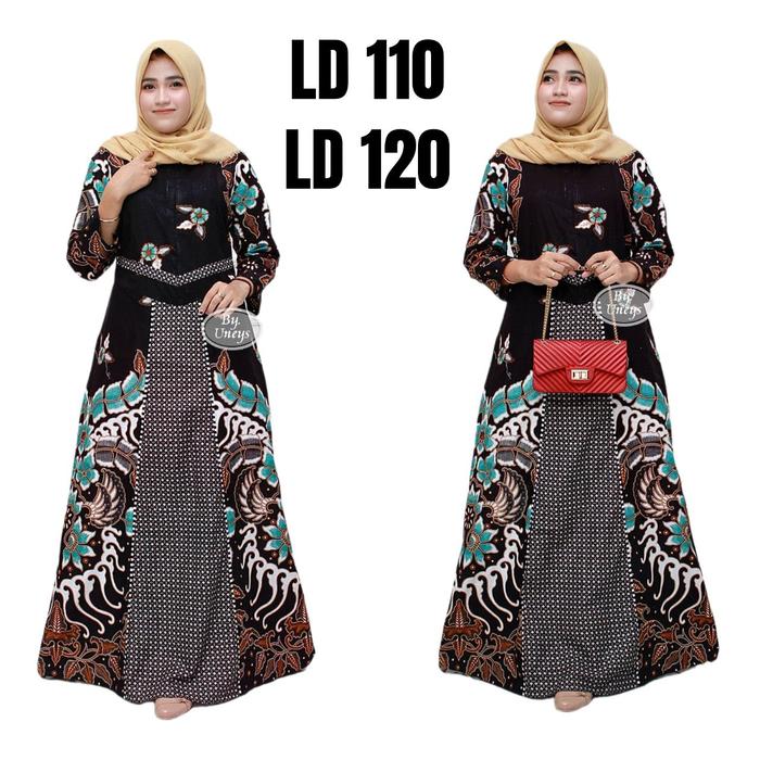 Gamis Batik Pekalongan Kombinasi Polos Terbaru2021