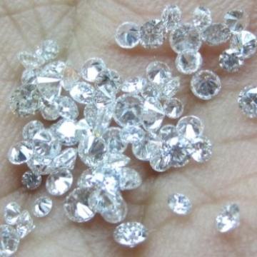 Berlian Asli Natural Diamond Tabur Putih Eropa 2.5mm Gugur 20 15 Murah
