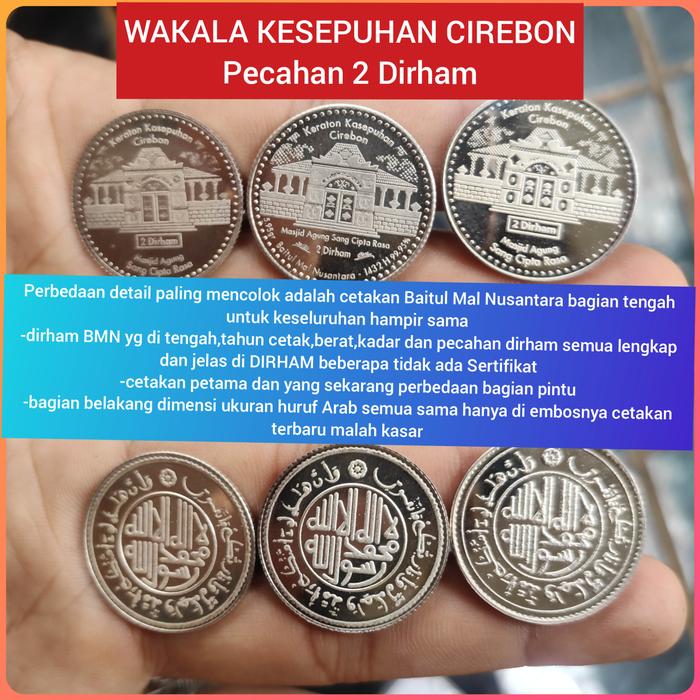 DIRHAM KESEPUHAN CIREBON DAN KESULTANAN CIREBON PECAHAN 1 DAN 2 DIRHAM