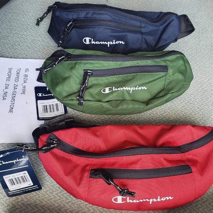 Champion ORIGINAL CHAMPION WAIST BAG PACK TAS PINGGANG 100% Asli Polyurethan & Polyester Tas Pinggan