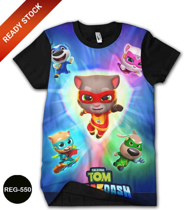 Kaos My Talking Tom DEWASA Baju Game Talking Tom Hero Dash Fashion