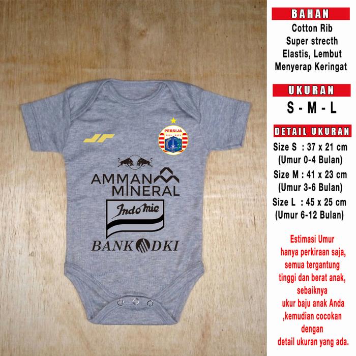 Jumper Bayi Persija 2020 Jersey Bayi Romper Bayi Baju bola bayi kado