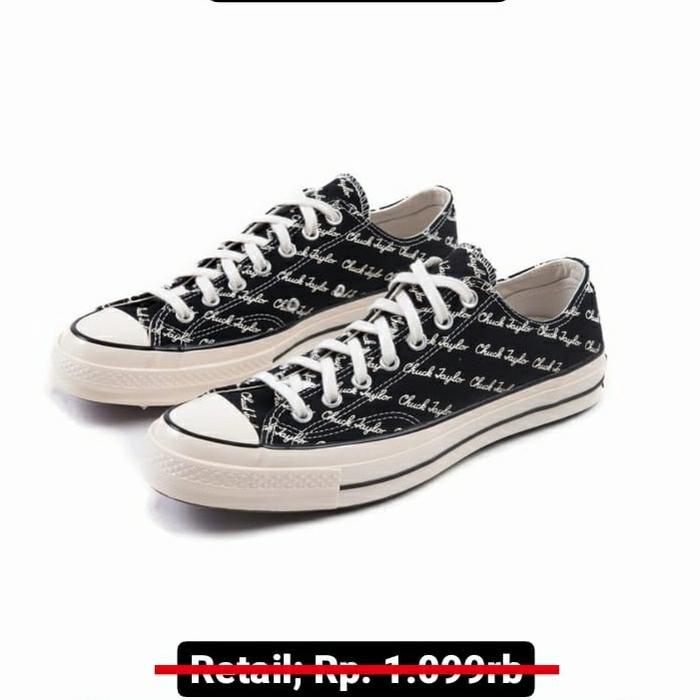 sepatu converse chuck taylor all star 70's ox pinstripe black