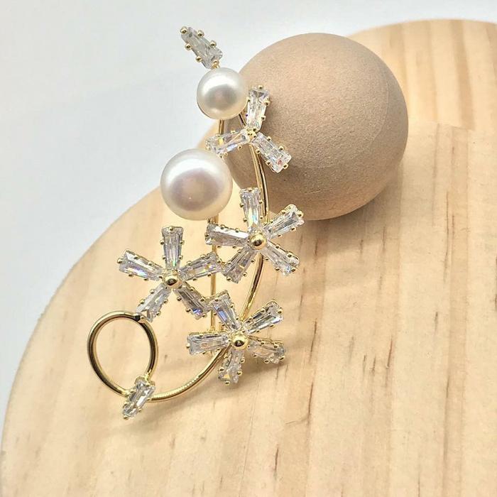 brooch hijab tuspin pin mutiara air laut asli lombok bersertifikat