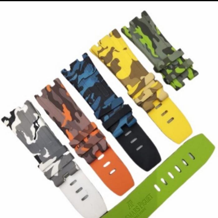 Tali jam karet Audermars Piguet AP Royal Oak Rubber Strap Loreng Army