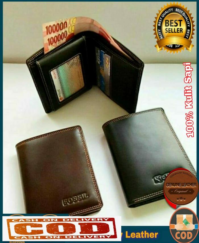 Dompet Premium Fossil Kulit Pria - Dompet Full Kulit Medium