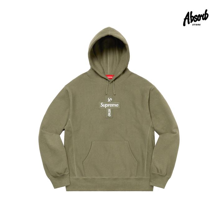 Supreme Cross Box Logo Hoodie Sweatshirt (Olive) FW20 100% Authentic / Original