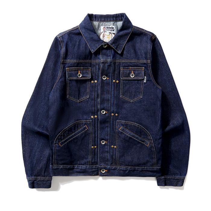 JAKET PRIA BAPE JEANS JAKET DENIM BAPE BLUE BEST MIRROR 1:1