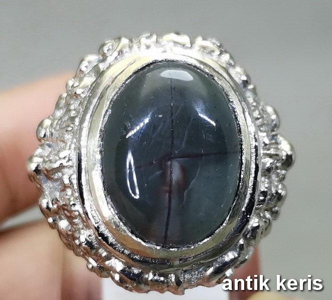 Batu Akik F0sil Mustika Tapak Jalak Hitam Asli Natural Berkwalitas