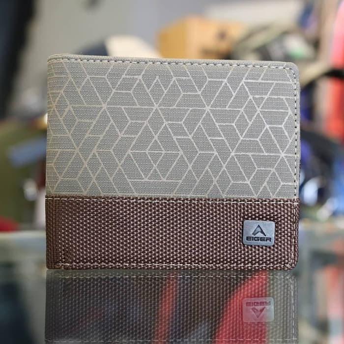 Dompet Eiger Geometrica dompet lipat Original Murah - grey brw Kartu Canvas Uang Pria Kanvas Kulit H