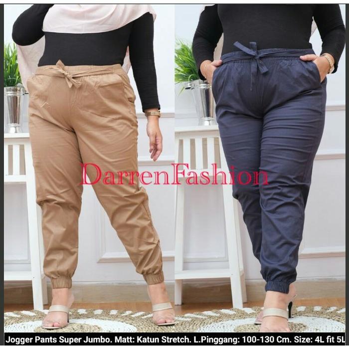 Celana Jogger Katun Jumbo XXL Fit To XXXL . Jogger Pants Jumbo