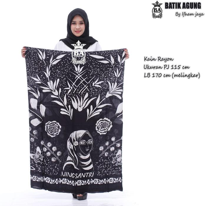 sarung batik wanita MOTIF NING SANTRI MONO | batik AGUNG |rayon