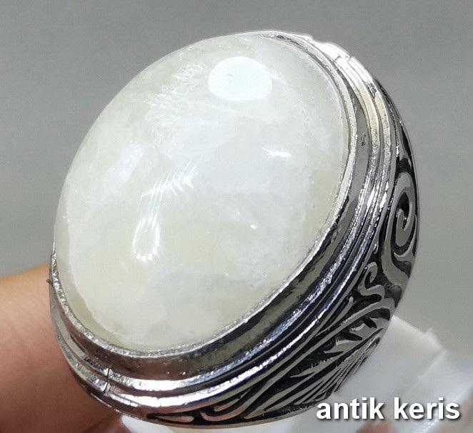 Batu Akik F0sil Kristal Putih ManiGajah Asli Natural Ukuran Besar
