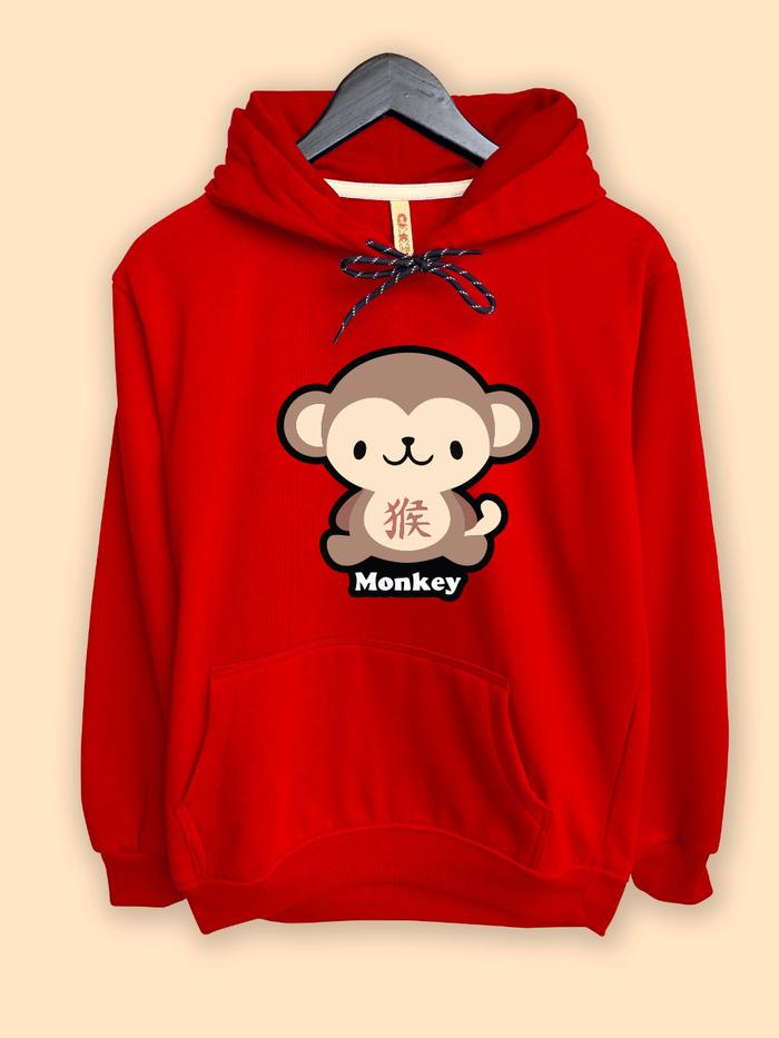 Jaket Hoodie Zodiak chinese Shio Monyet Monkey