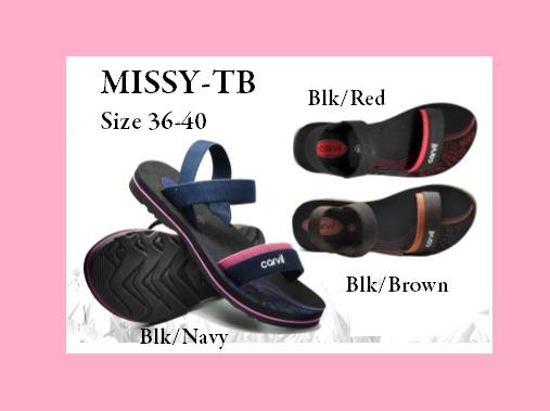 Sandal Wanita Carvil Missy-TB Sandal Slop Spon Tali Trendy