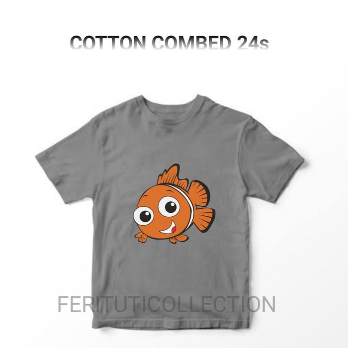 baju kaos anak murah / baju anak logo ikan nemo / kaos anak terkini