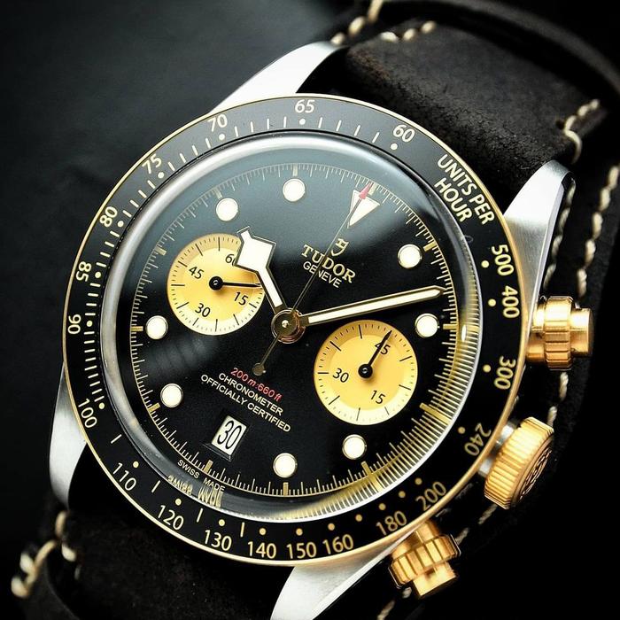 tudor heritage blackbay chrono steel gold