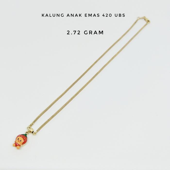 Kalung Anak Strawberi Emas 420 UBS Estimasi Berat 2.72 gram