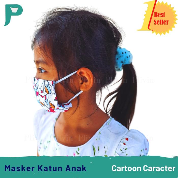 Masker Kain Anak Earloop / Masker Katun Earloop Anak
