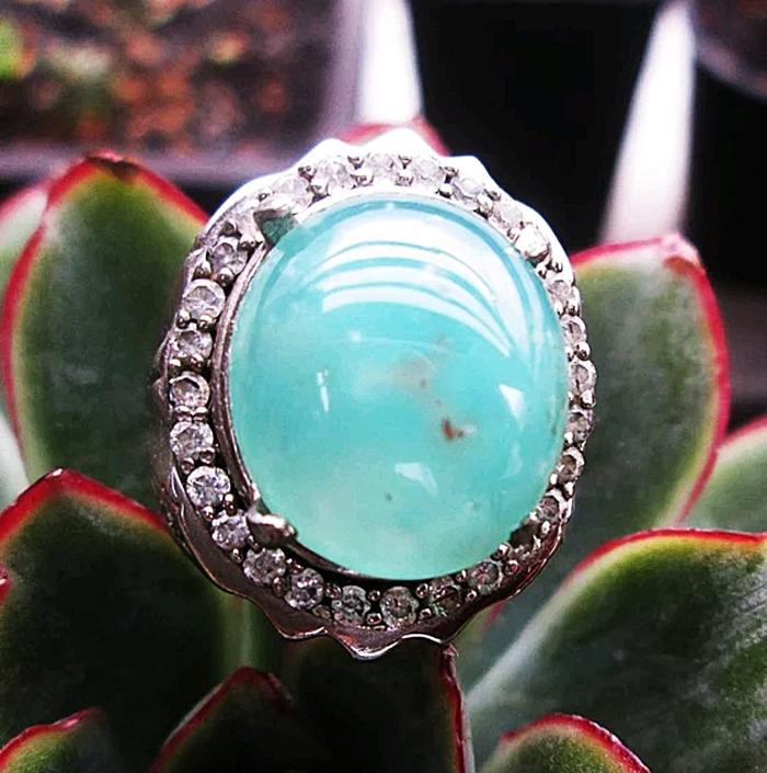 Natural Akik Hijau Garut Ohen kristal HQ size kantoran