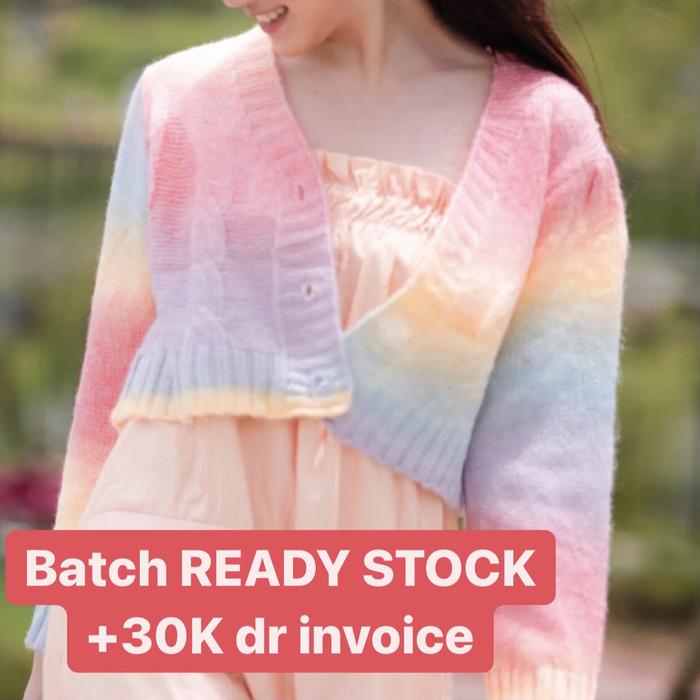 Vone official mujigae cardigan batch ready stock rainbow