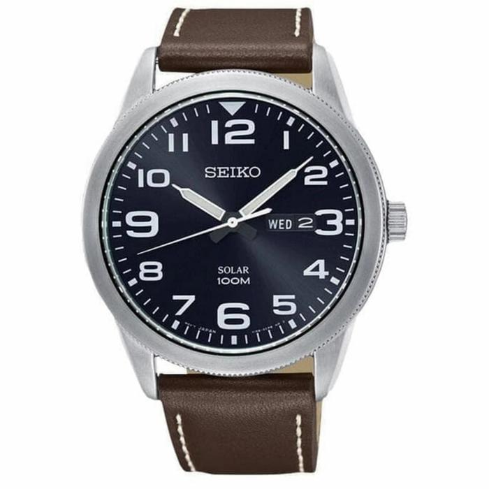 Jam Tangan Pria Seiko Solar Blue Dial 100m Original SNE475P1 SNE475 watches
