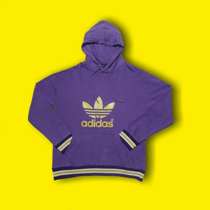 Thrift Hoodie "ADIDAS TREEFOIL YELLOW" Hoodie Sweater Second/Bekas