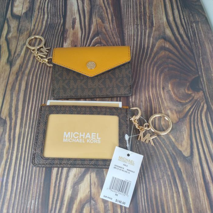 DOMPET MICHAEL KORS ORI MK KALA MARIGOLD SMALL FLAP ID CASE