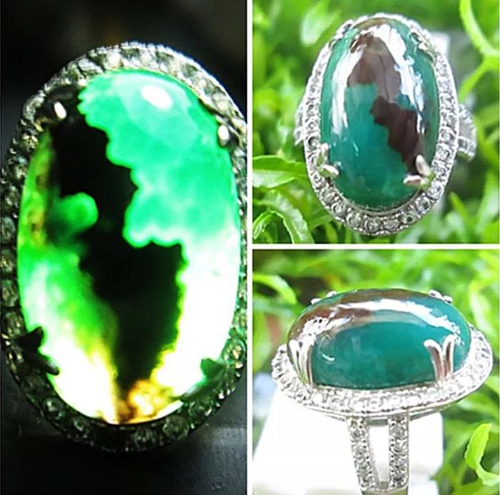 Natural batu akik Hijau Garut Darson Kristal HQ Size Kantoran
