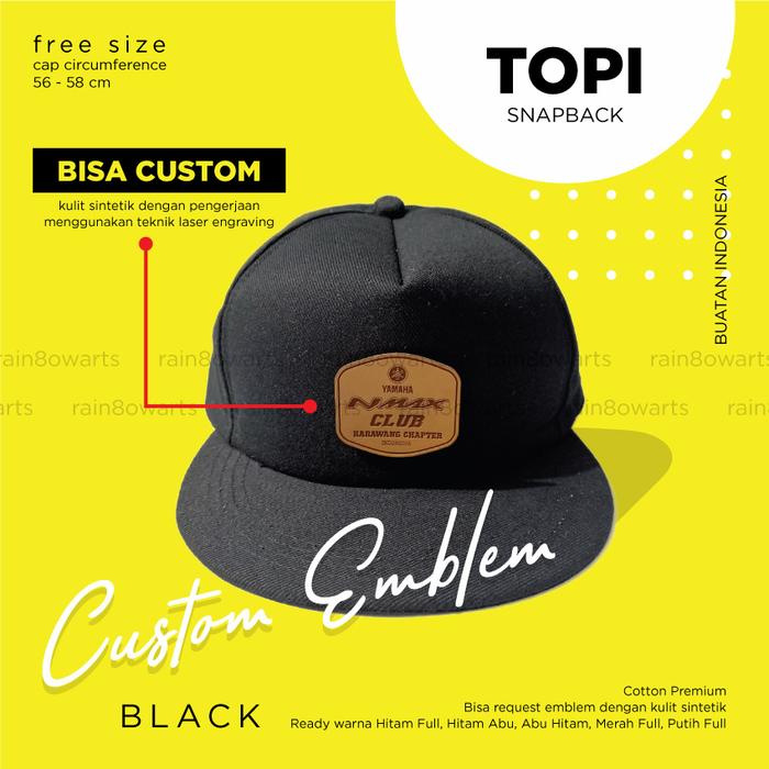 Topi snapback custom emblem Nmax
