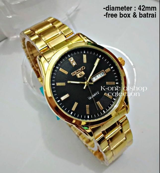 jam tangan pria tanggal hari -jam tangan rantai gold