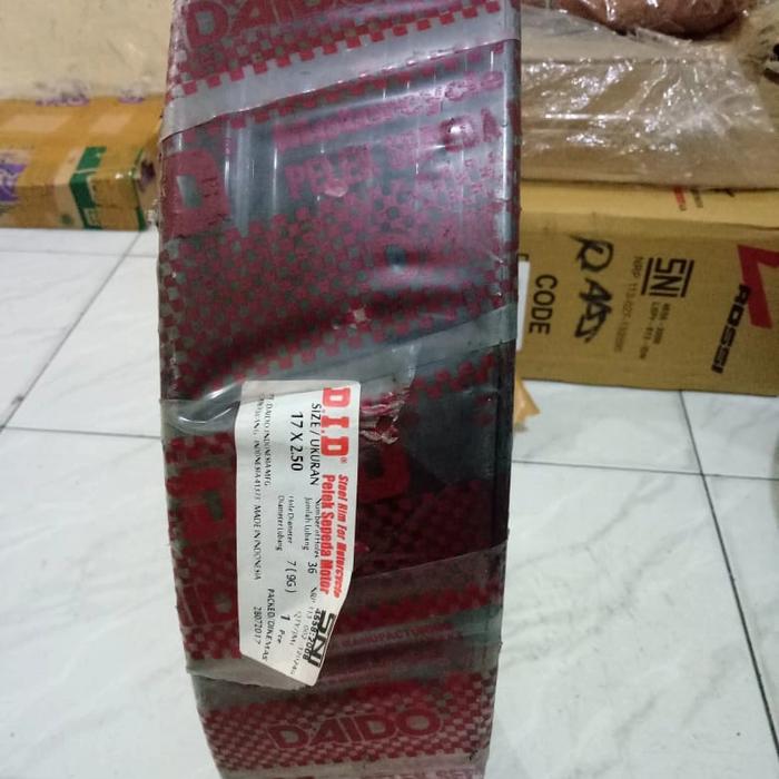 VELG PELEK DID UKURAN 250 RING 17 WARNA HITAM HOLE 36