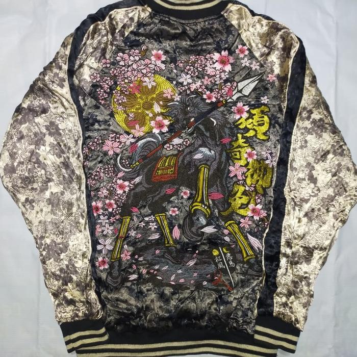 Sukajan Samurai Musha Warrior Sakura Cherry Blossoms