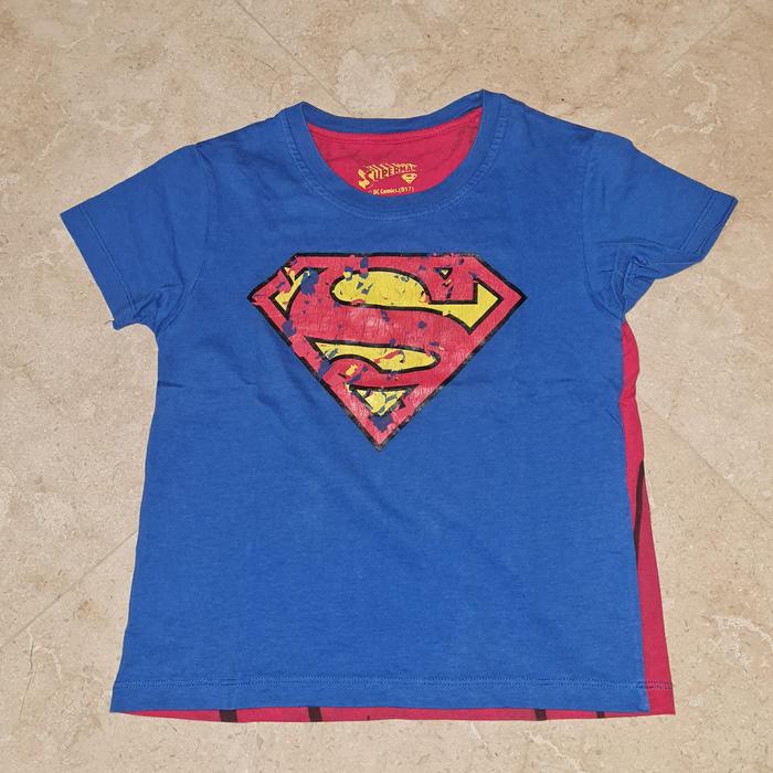 original superman DC comics size 6 kaos tshirt anak laki perempuan