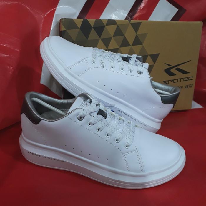 sepatu sneakers wanita putih polos Spotec renata original