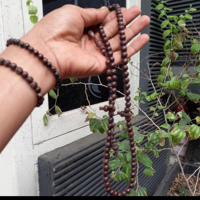 Tasbih kayu stigi hitam tasbih stigi laut tasbih stigi asli 8mm