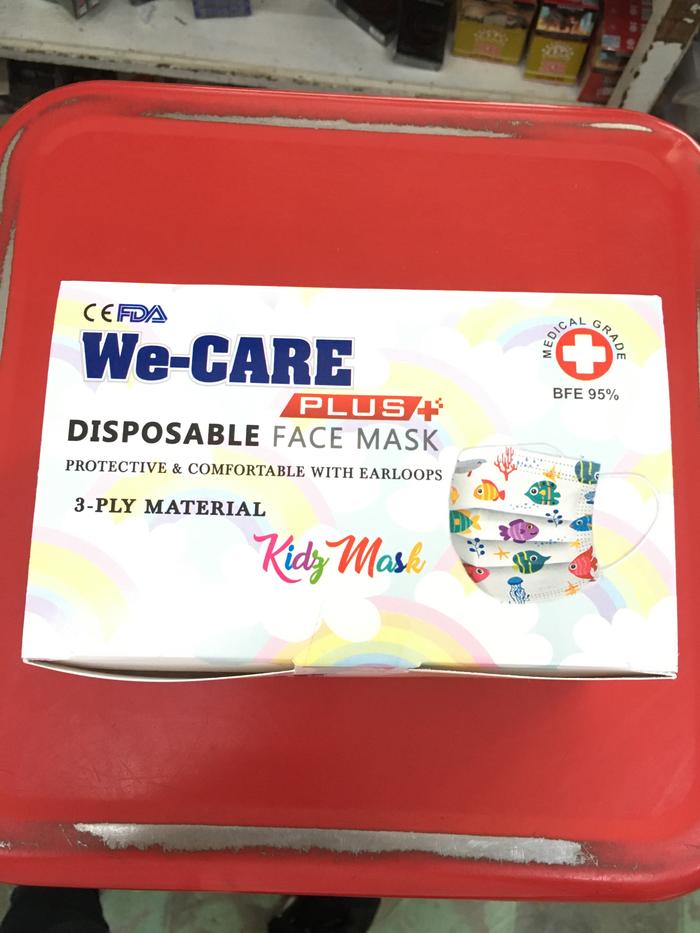 we care kids mask masker anak-anak isi 50pcs
