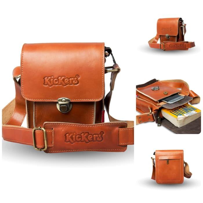 Tas pria kulit asli TKC-25 kickers -TAS Mini Kulit Asli - Tas Hp Kulit